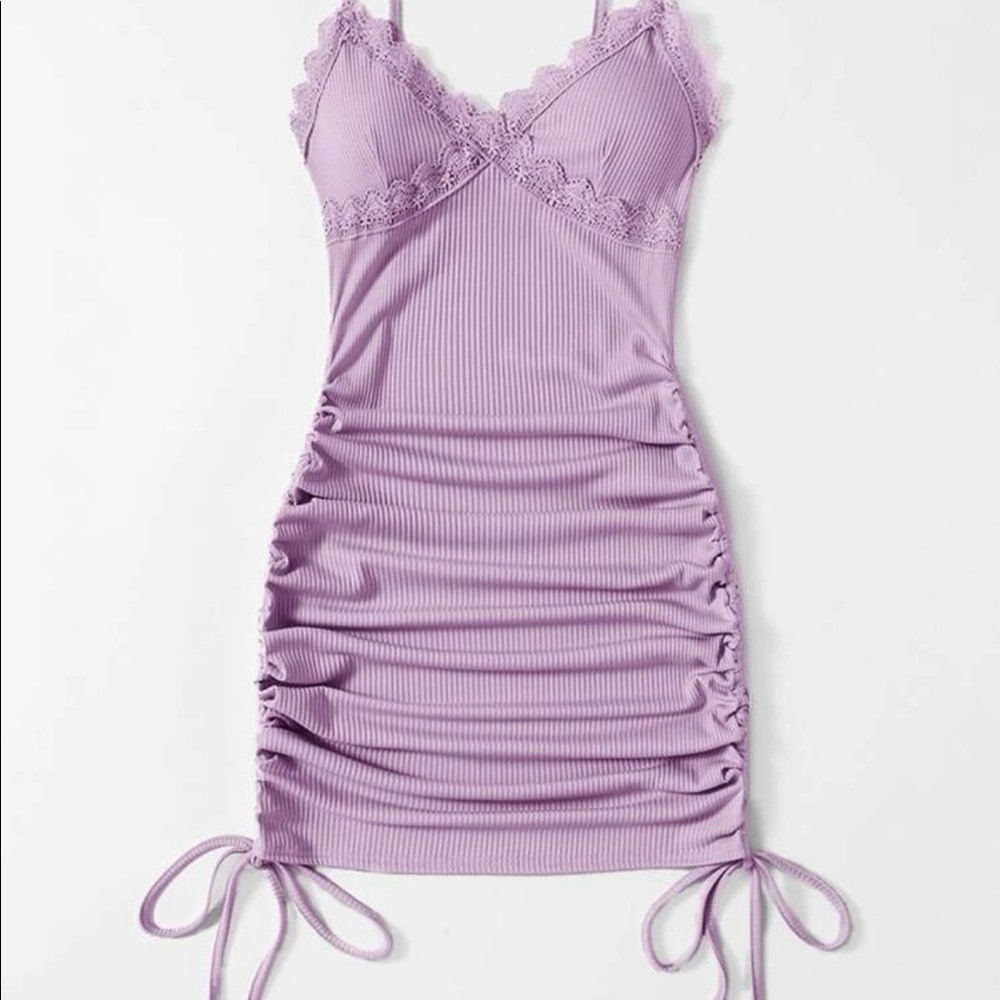 Romwe Contrast Drawstring Dress - Picture 2 of 5